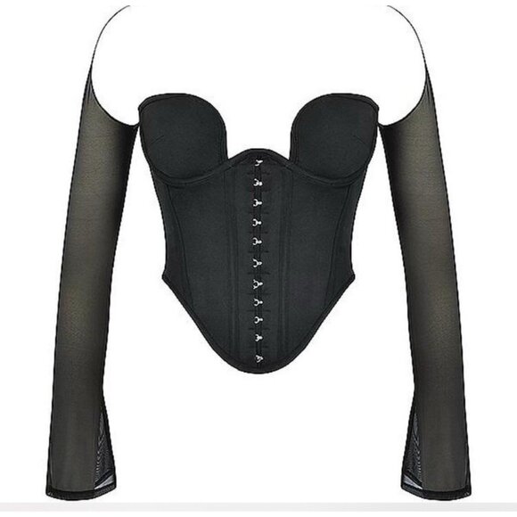 House of CB Tops - L Plus Cup House Of cB Mina Bustier Corset Top Black